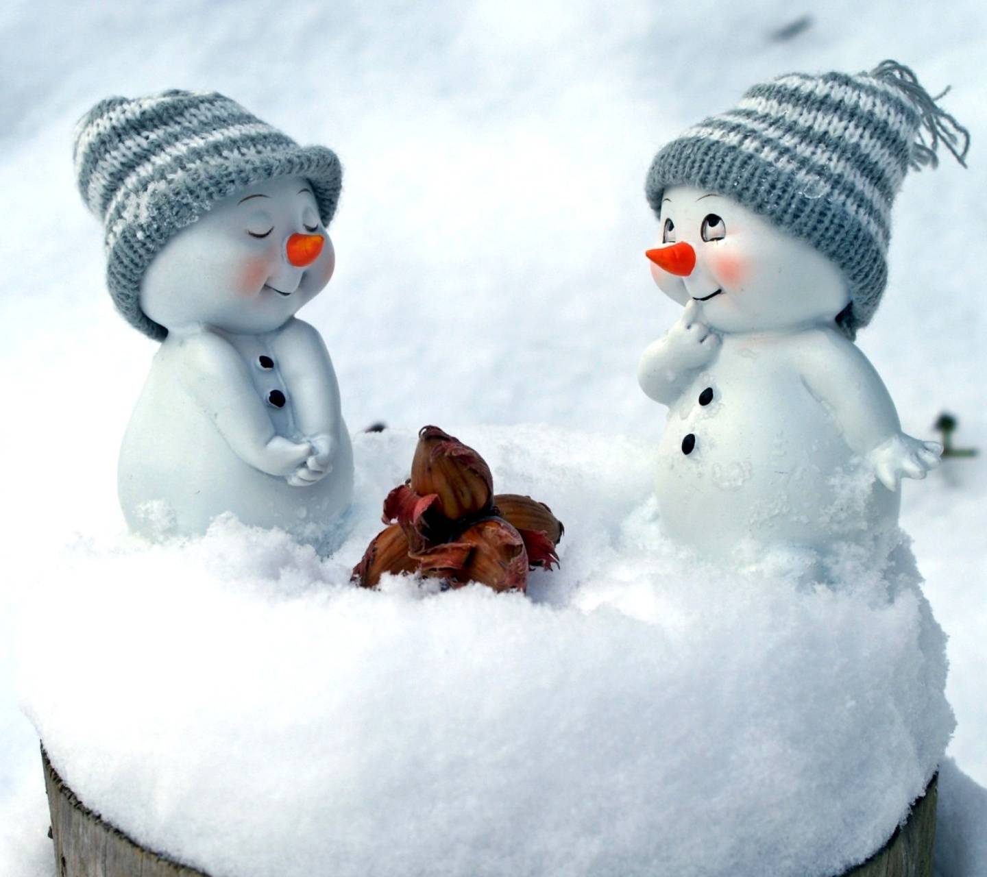1440x1280 Cute Snowman wallpaper