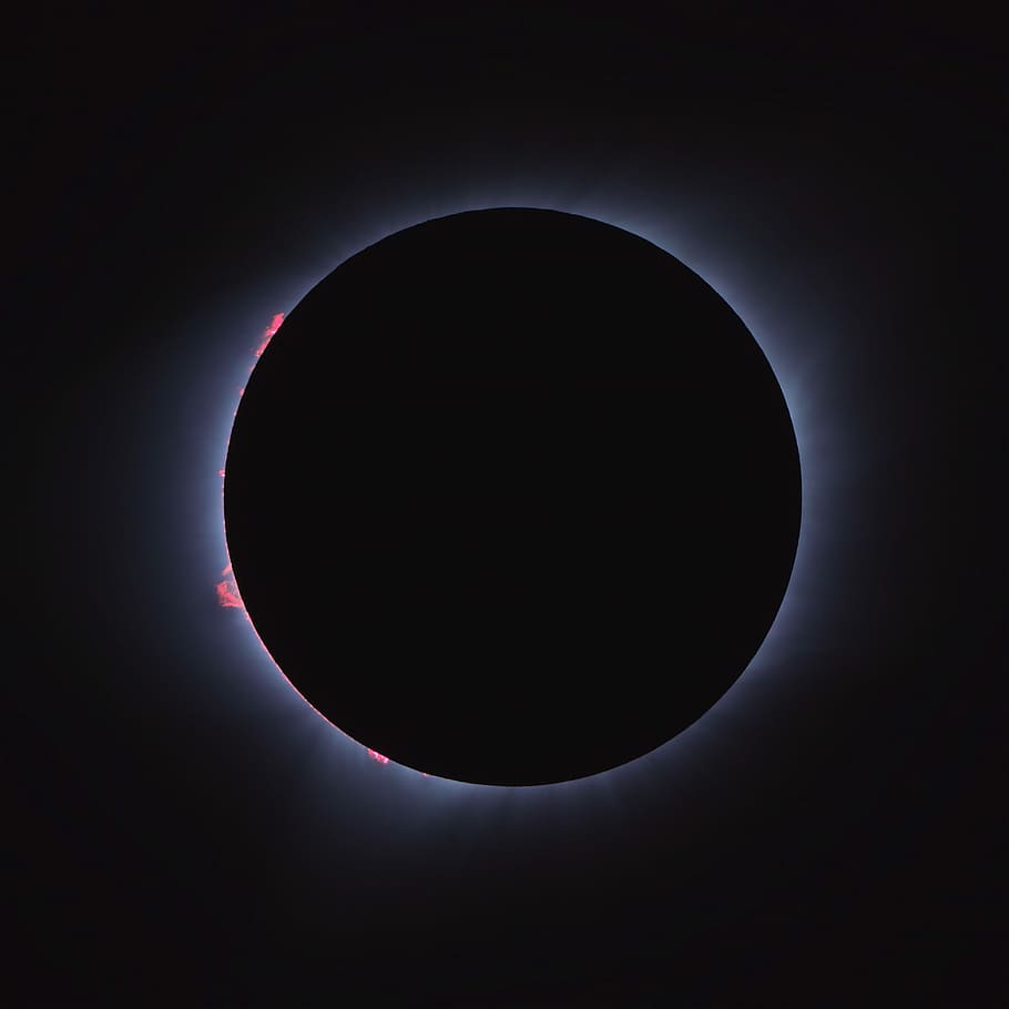910x910 HD wallpaper: lunar eclipse digital wallpaper, Solar Eclipse close