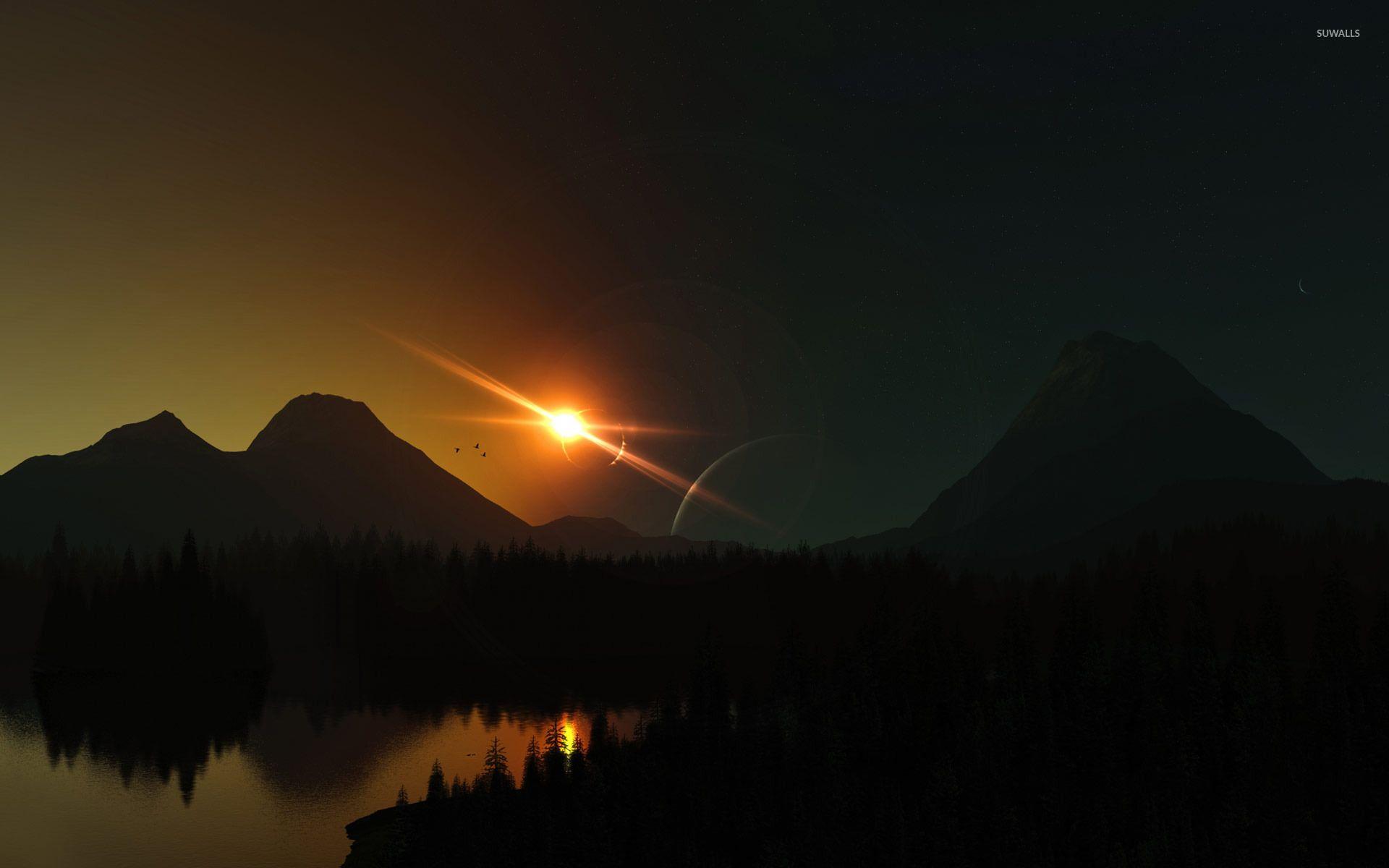 1920x1200 Solar eclipse wallpaper wallpaper