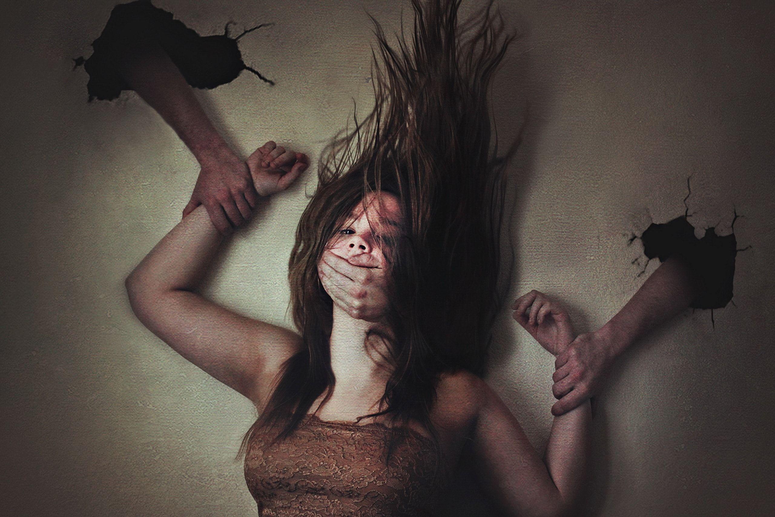 2560x1707 scary hands trap scared girl Wallpaper and Free Stock