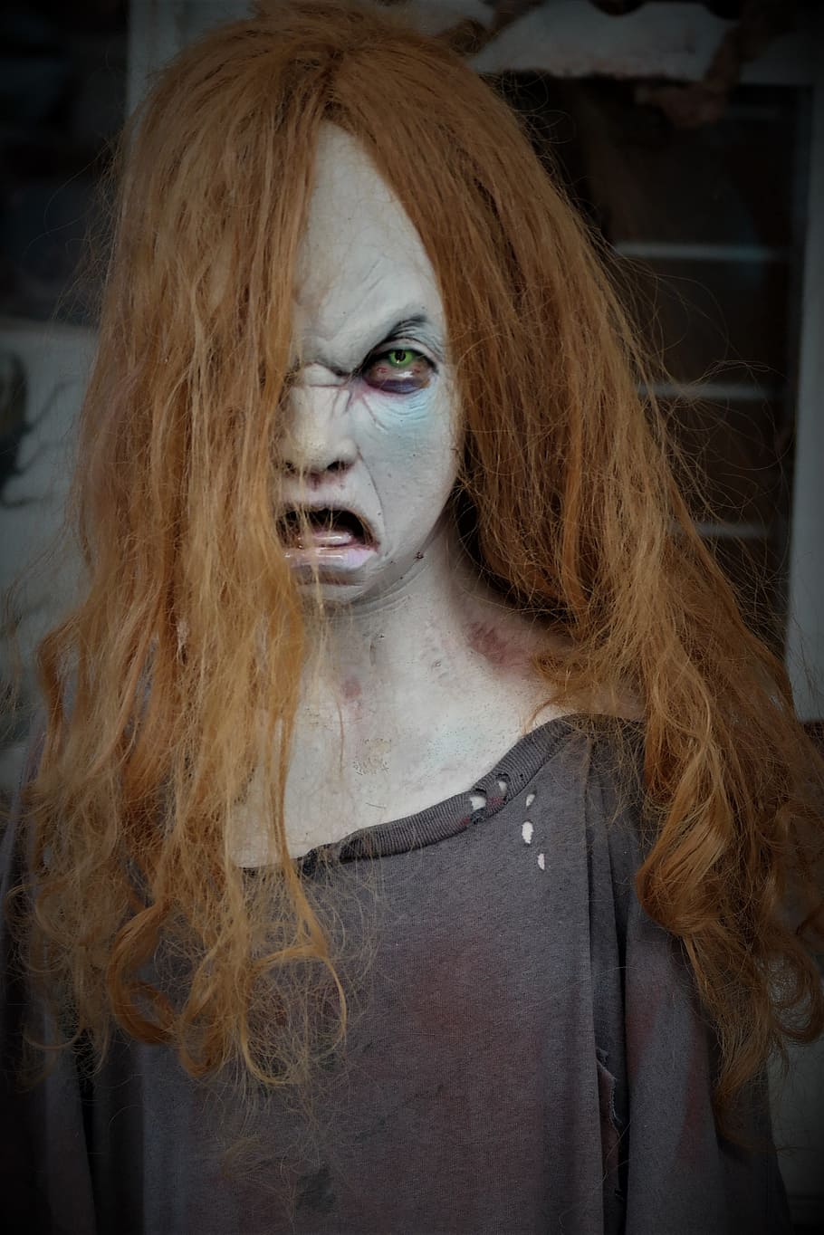 910x1364 HD wallpaper: zombie, doll, halloween, horror, creepy, scary