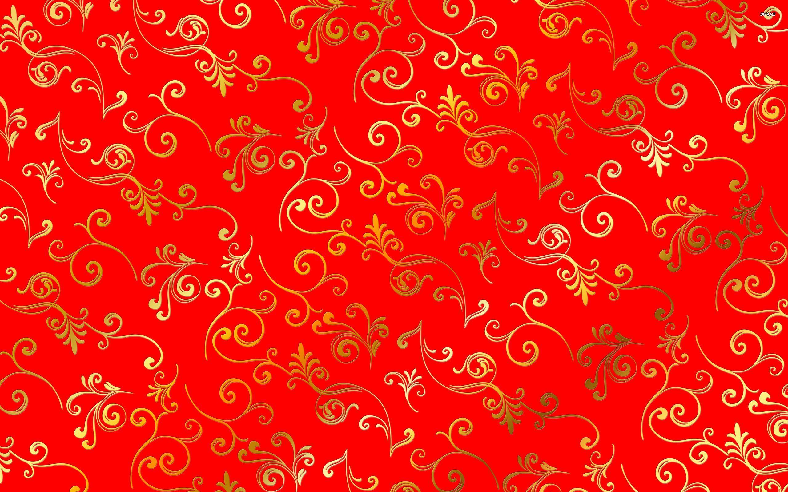 Luxury seamless golden floral wallpaper Royalty Free Vector