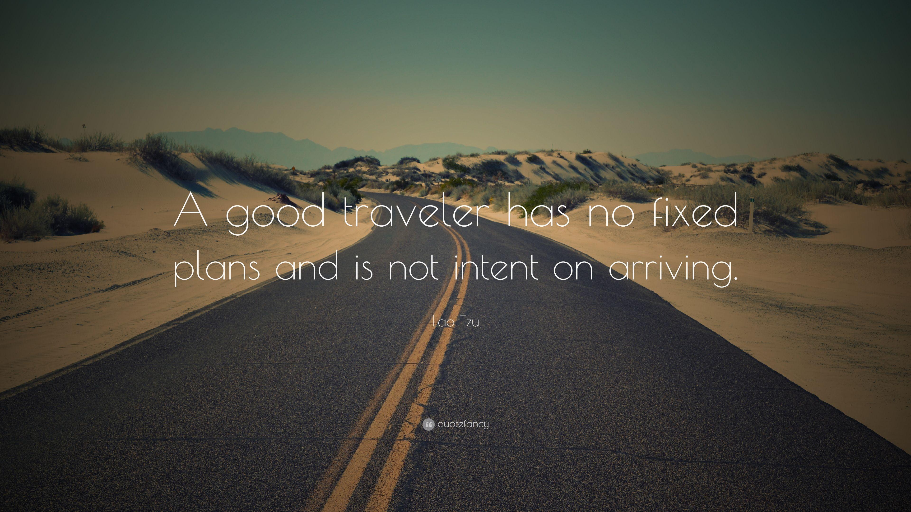 3840x2160 Lao Tzu Quote: “A good traveler has no fixed plans and is not