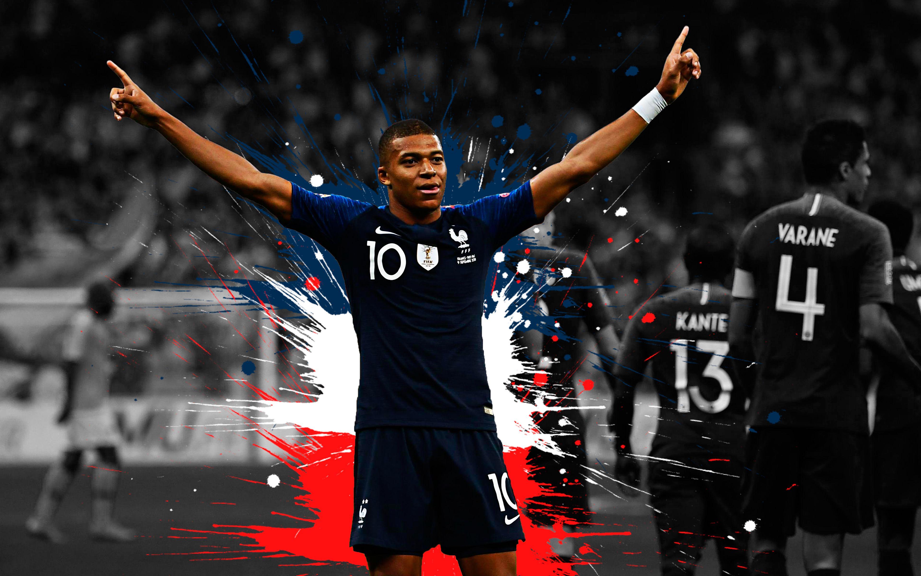 3840x2400 Kylian Mbappé Lottin 4k Ultra HD Wallpaper. Background