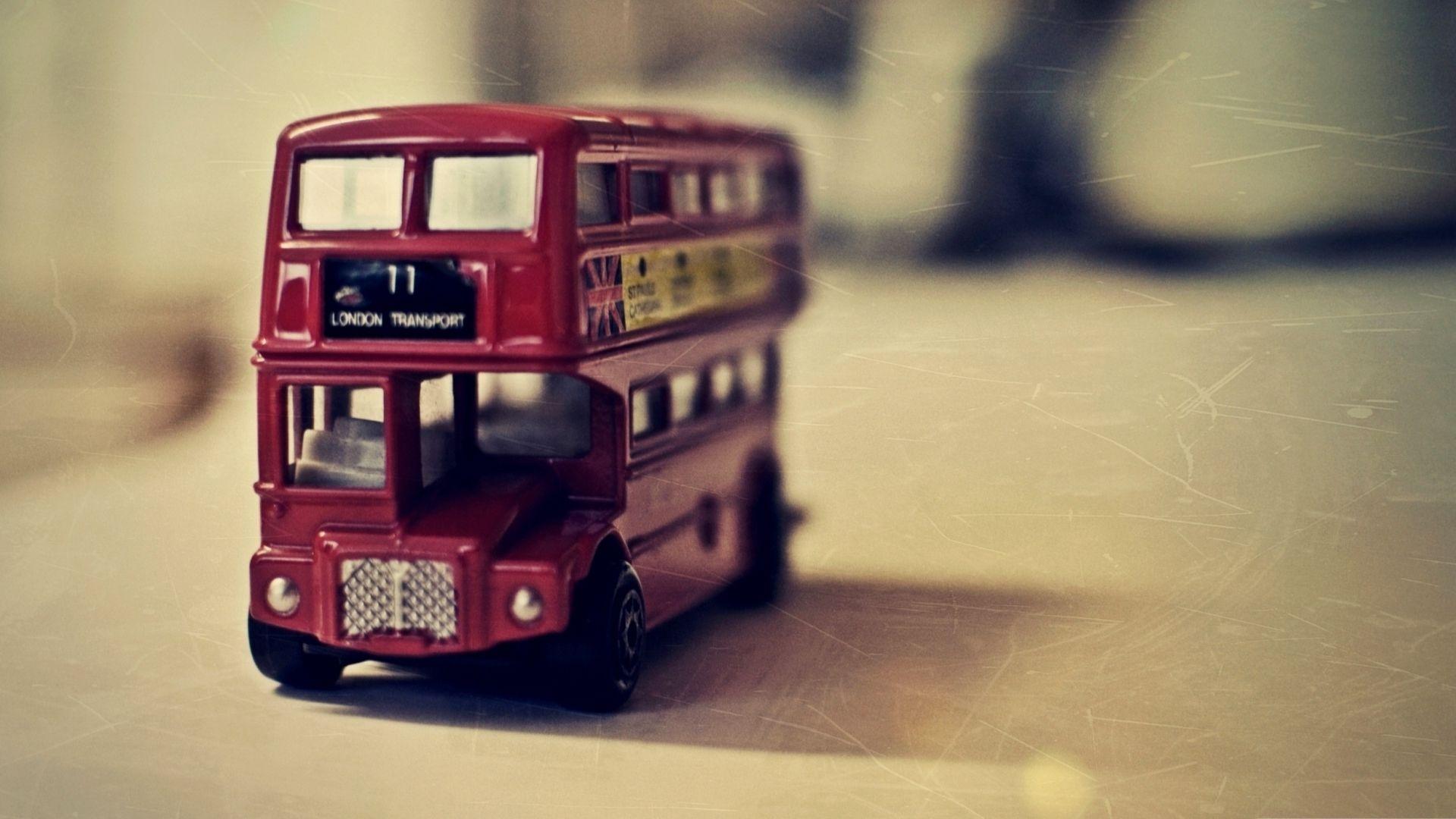 1920x1080 Old English Bus Toy Mac Wallpaper Download