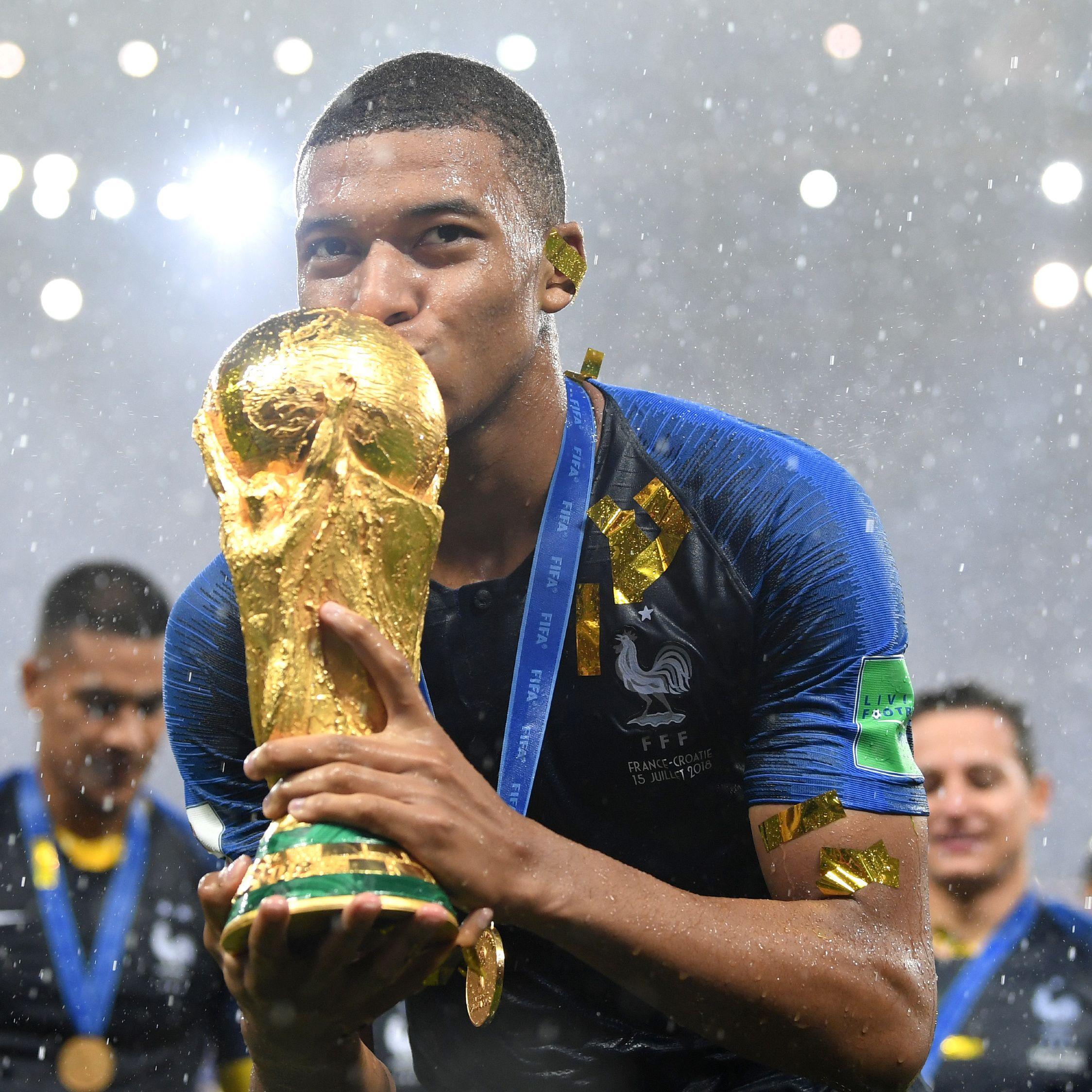 2248x2248 Kylian Mbappe Celebrates FIFA World Cup Win 2248x2248