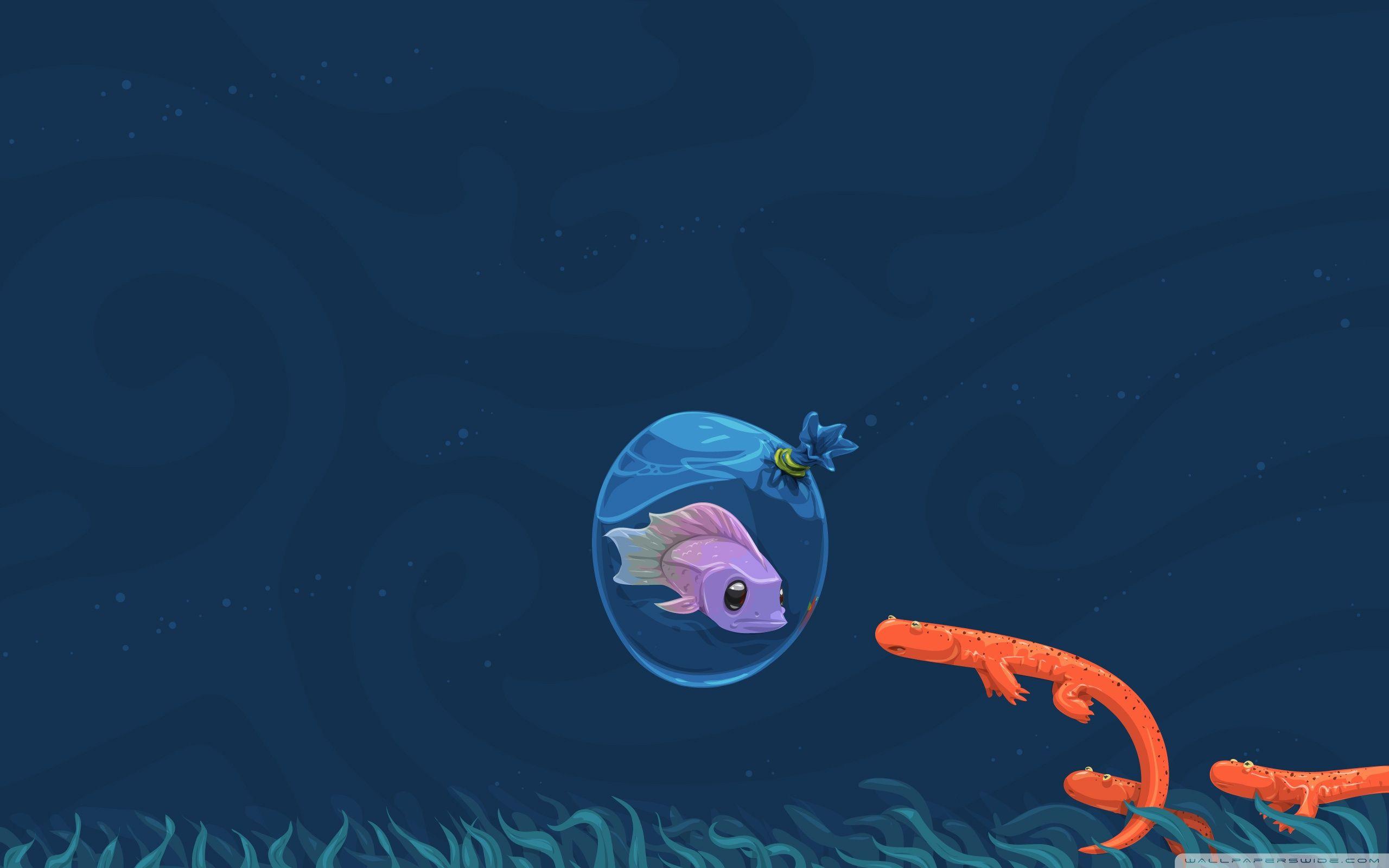 2560x1600 Axolotls Vector Art Ultra HD Desktop Background Wallpaper for 4K