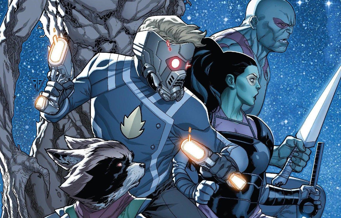 1332x850 Wallpaper artwork, Guardians of the Galaxy, Rocket Raccoon, Gamora