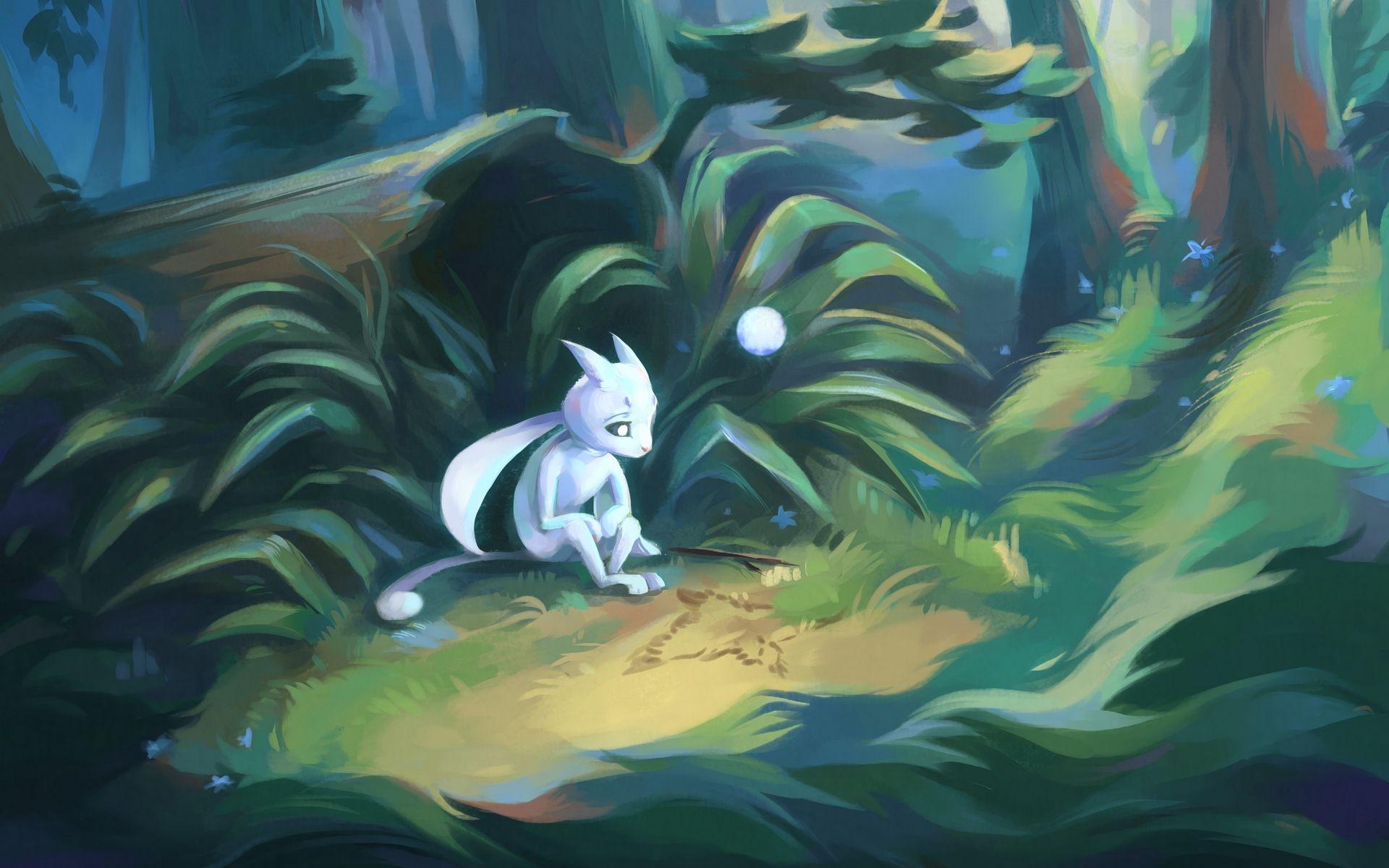 1920x1200 Download wallpaper 1920x1200 creature, fantastic, forest, art