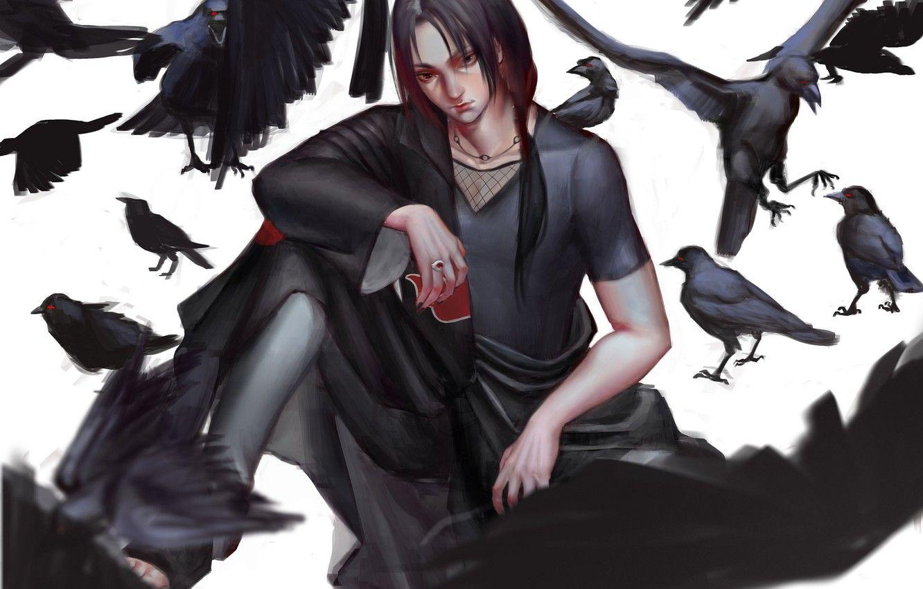1332x850 Wallpaper Uchiha Itachi, NARUTO, Black Bird, Genjutsu, Deathpond