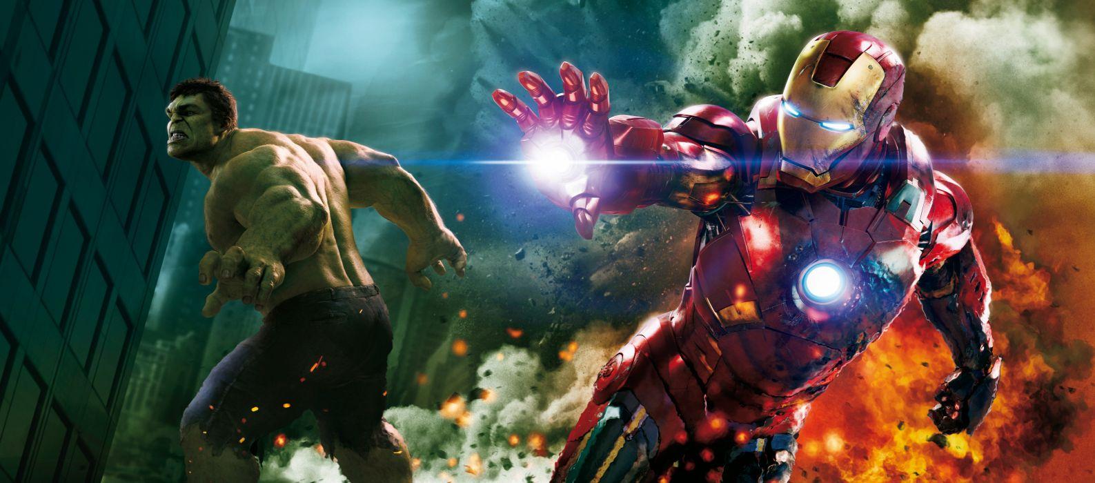 1587x700 Avengers Movie hulk iron man wallpaperx3000