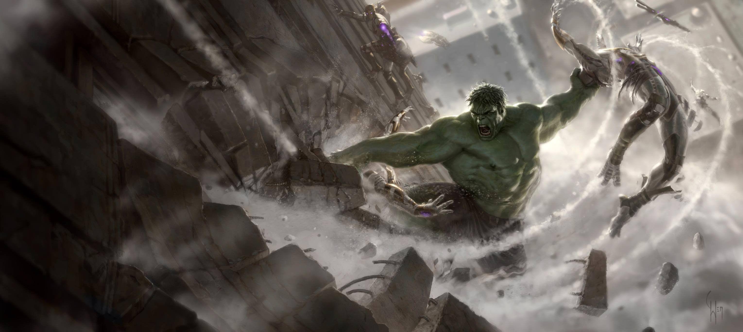 3059x1369 smash, Avengers, Hulk wallpaper