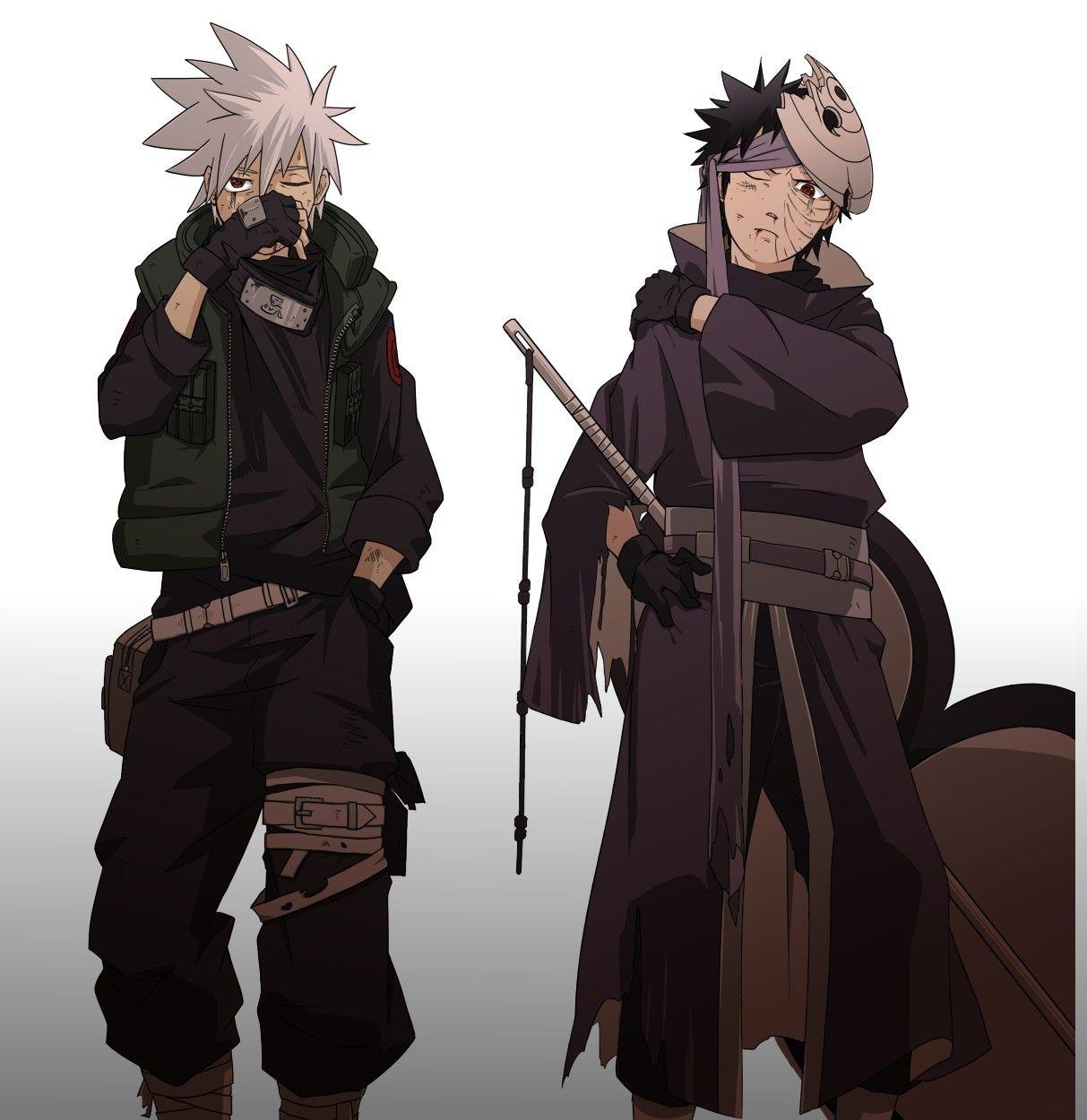 1213x1250 Free download Uchiha Obito Artwork Nohara Rin Hatake Kakashi