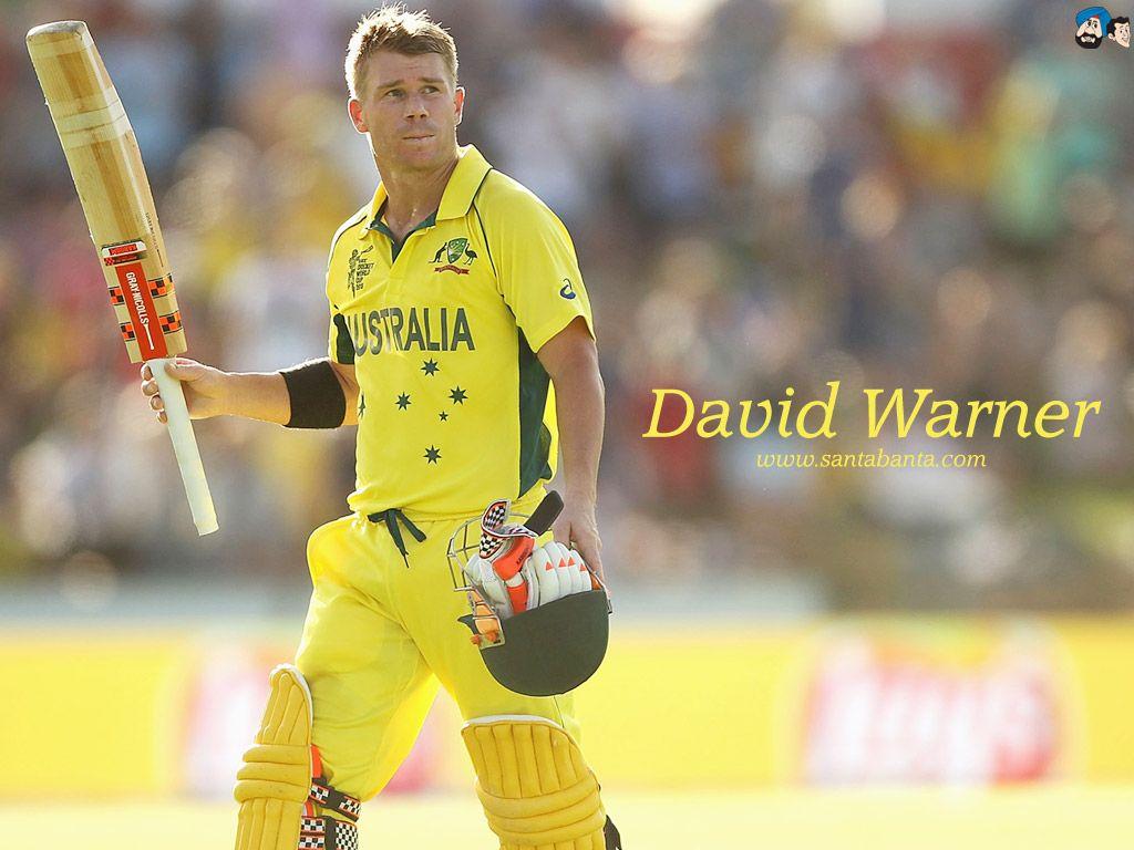 1024x768 David Warner Wallpaper