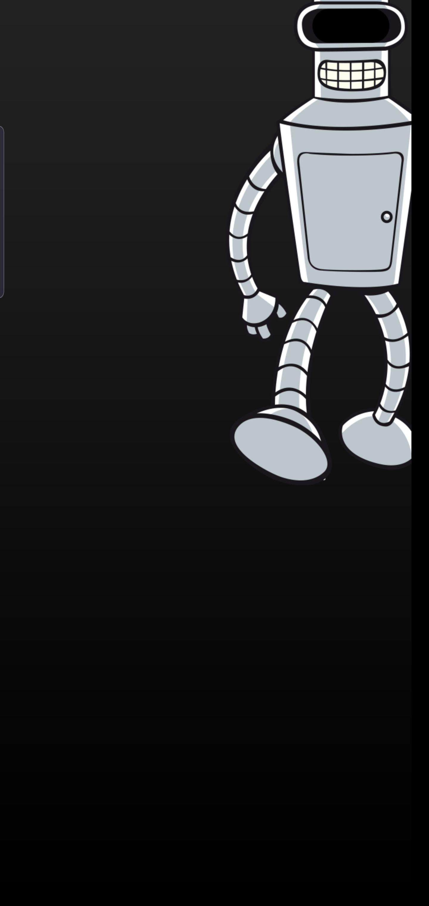 1440x3040 Bender, Futurama S10 5G Screensaver Wallpaper The Notch