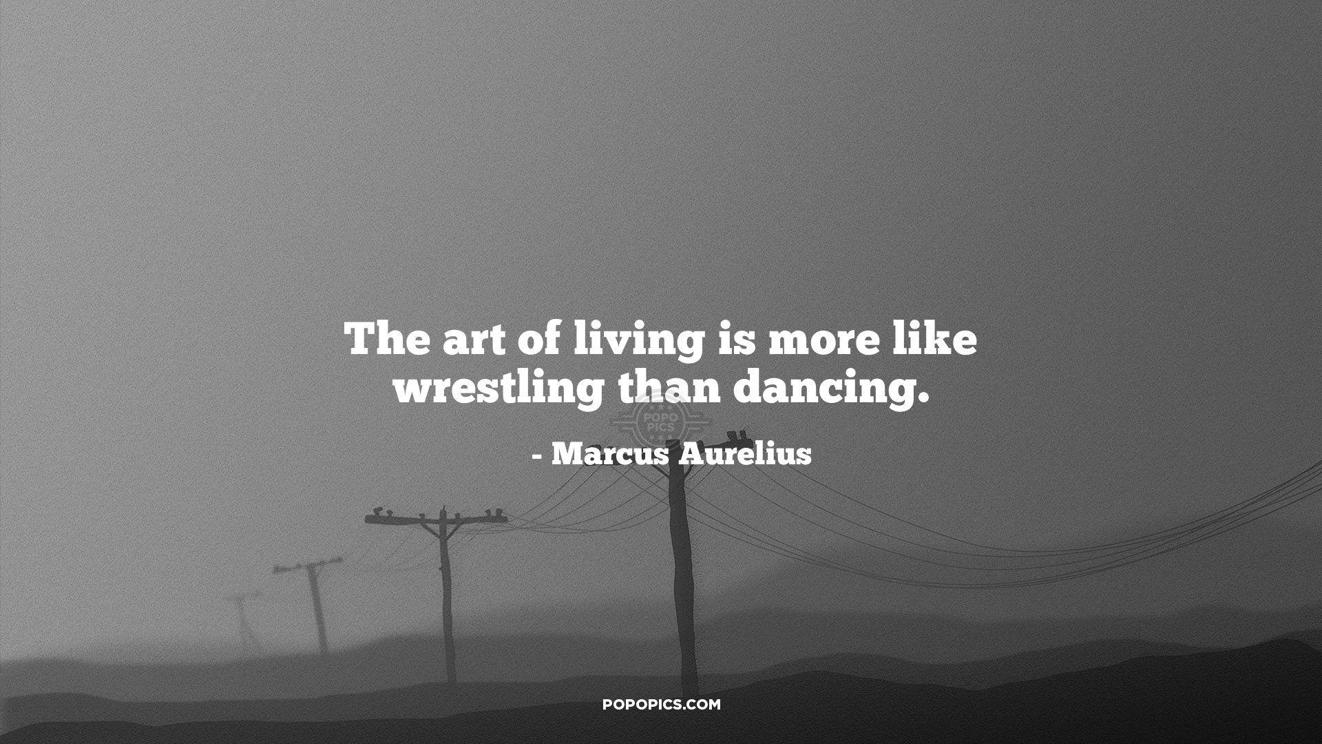 1920x1080 The art of living is more like wrestling than. Quotes
