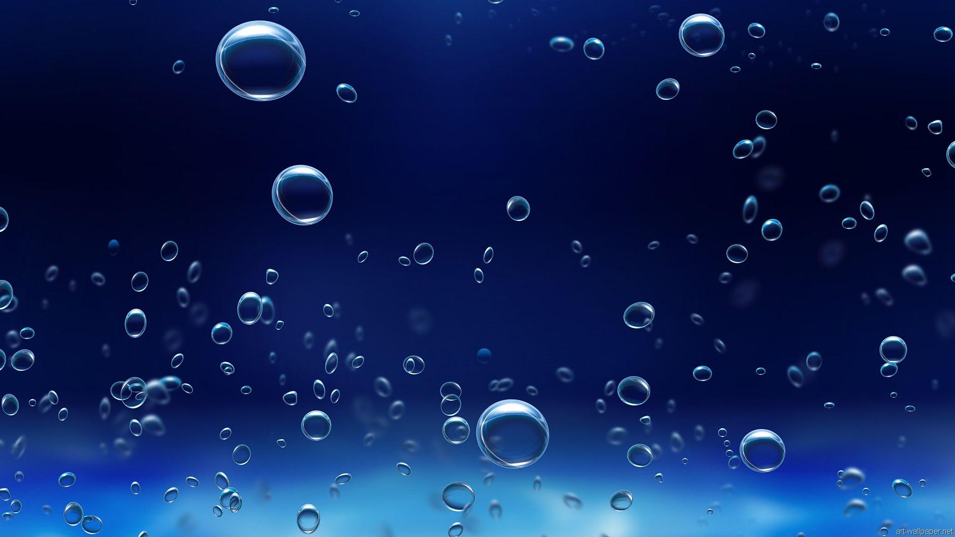 1920x1080 Blue Bubbles HD wallpaper