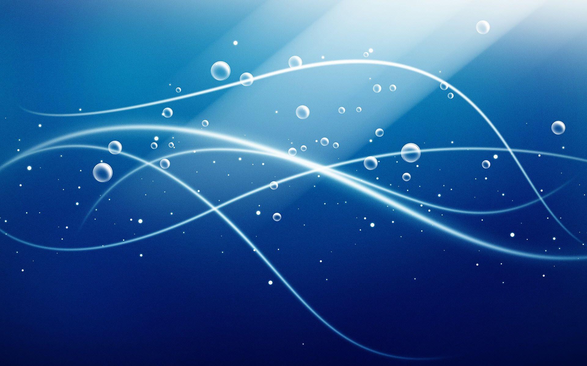 1920x1200 Blue Bubble Waves Wallpaper