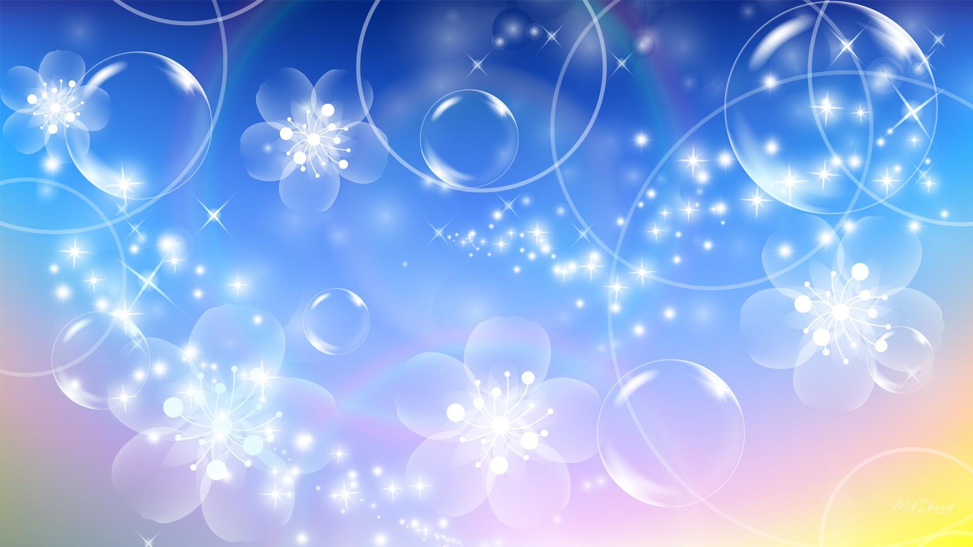 1920x1080 Blue Bubble Wallpaper