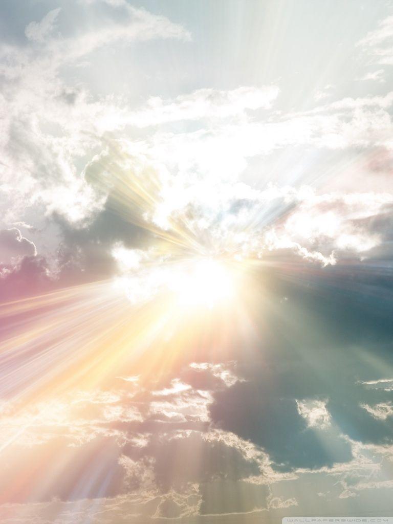768x1024 Sun Raysuds Colorful Ultra HD Desktop Background