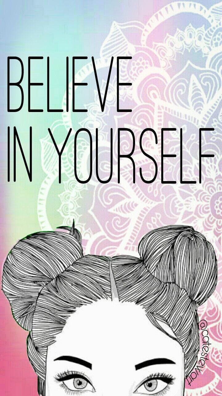 720x1280 Believe In Yourself Lock Screen Drawing Outline, Download
