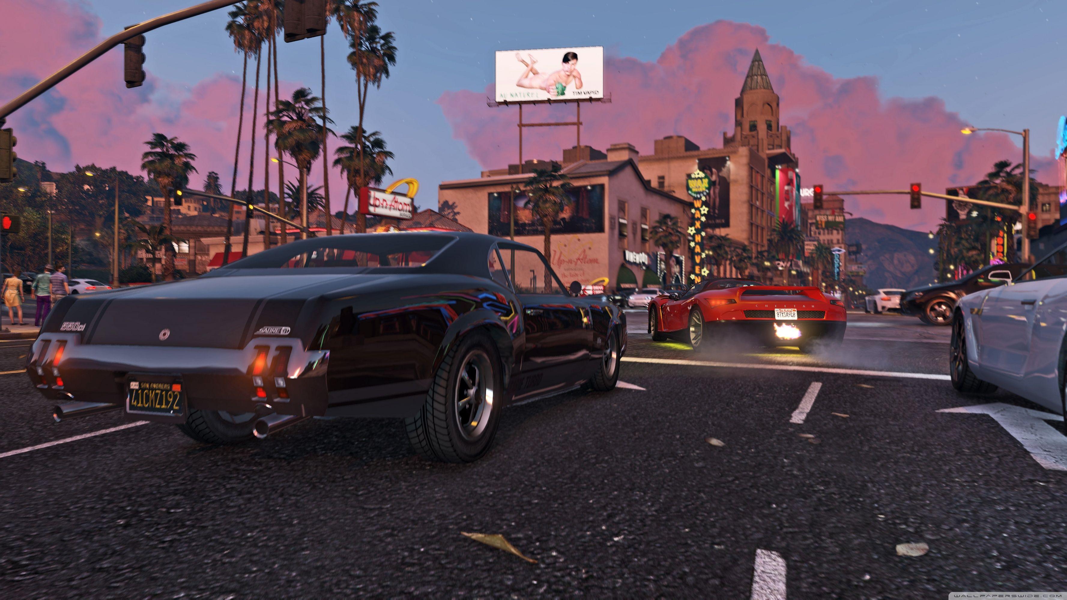 3554x1999 GTA V Cars Ultra HD Desktop Background Wallpaper for 4K UHD TV