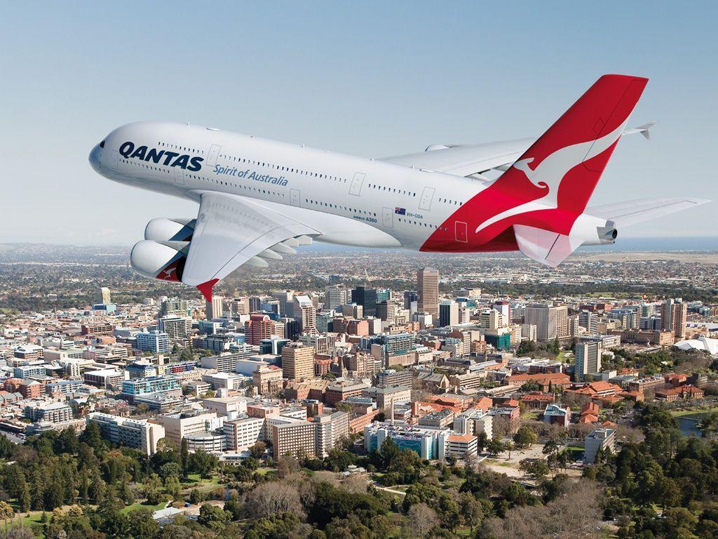 1024x768 Qantas A380 Adelaide Wallpaper. Qantas a Checked baggage