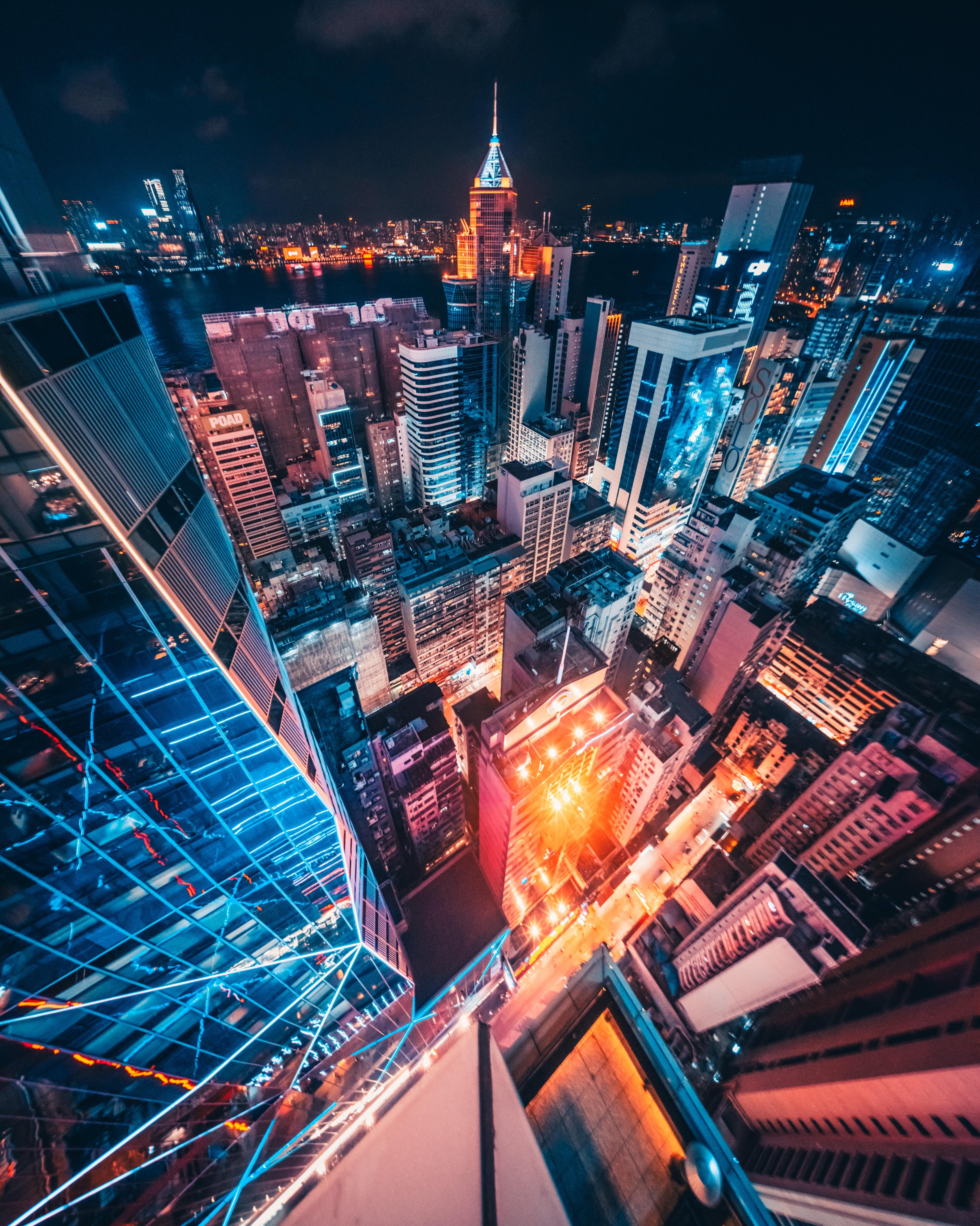 5303x6629 Lookdown from Hong Kong rooftop [OC] [5303x6629]. Picture