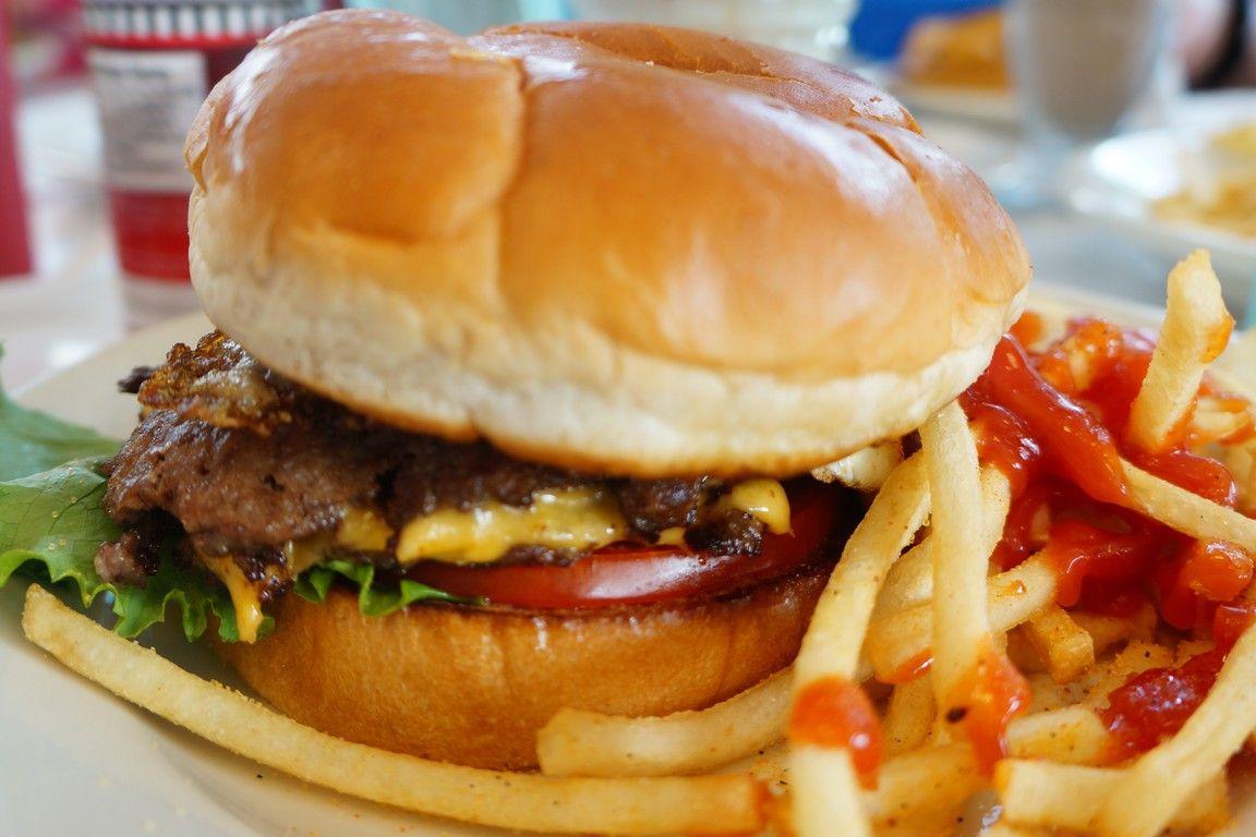 1152x768 Burger and fries wallpaper. PC