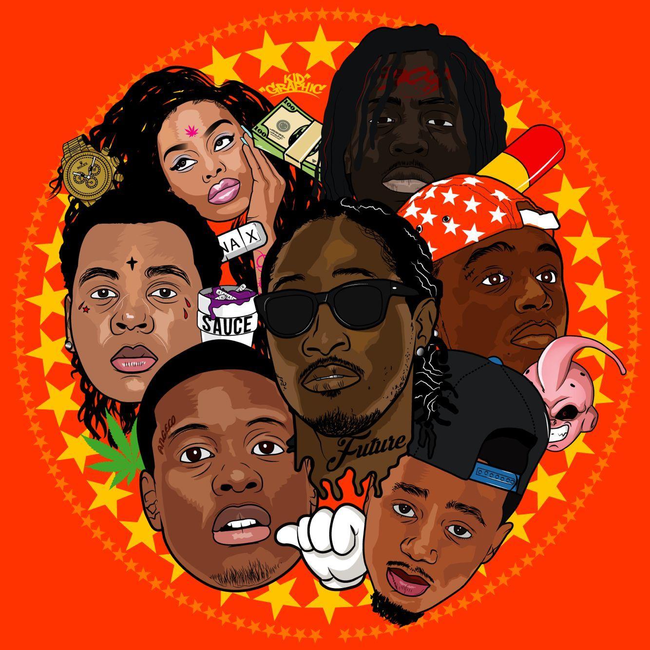1334x1334 Future, Lil Durk, Kevin Gates, Jacquees, Metro Boomin