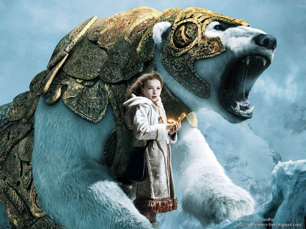 1024x768 Iorek And Lyra Dark Materials Wallpaper