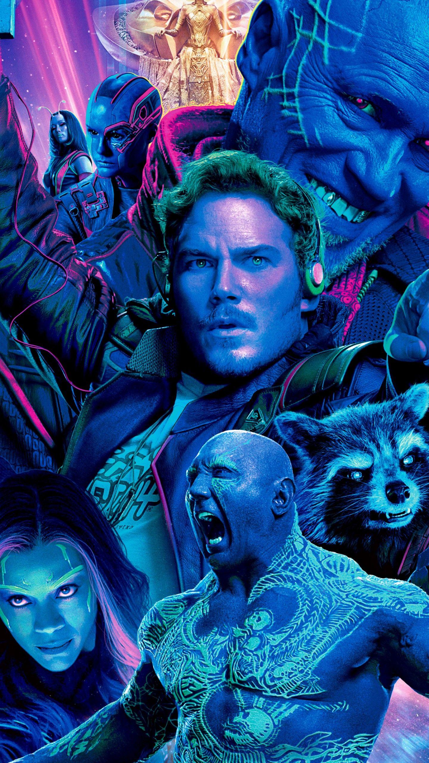 1440x2560 Wallpaper Guardians Of The Galaxy Vol. Star Lord, Gamora, Drax