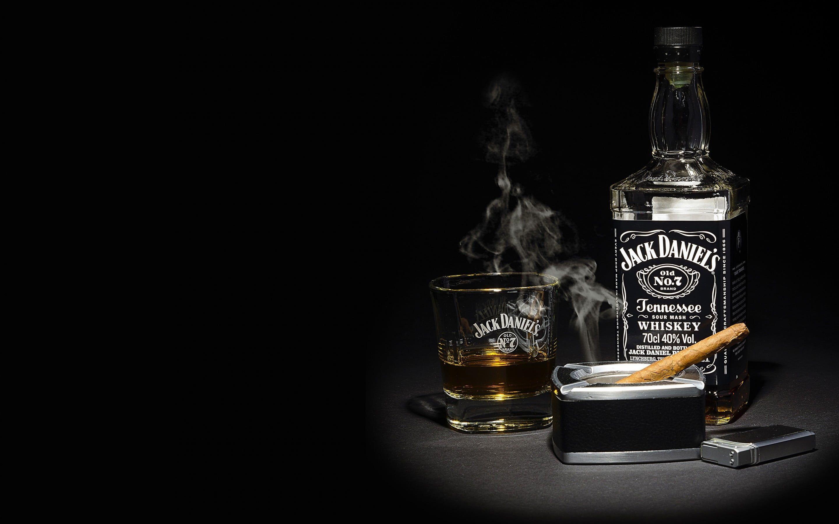 2880x1800 Jack Daniel's tenessee bottle, drink, Jack Daniel's, whiskey HD