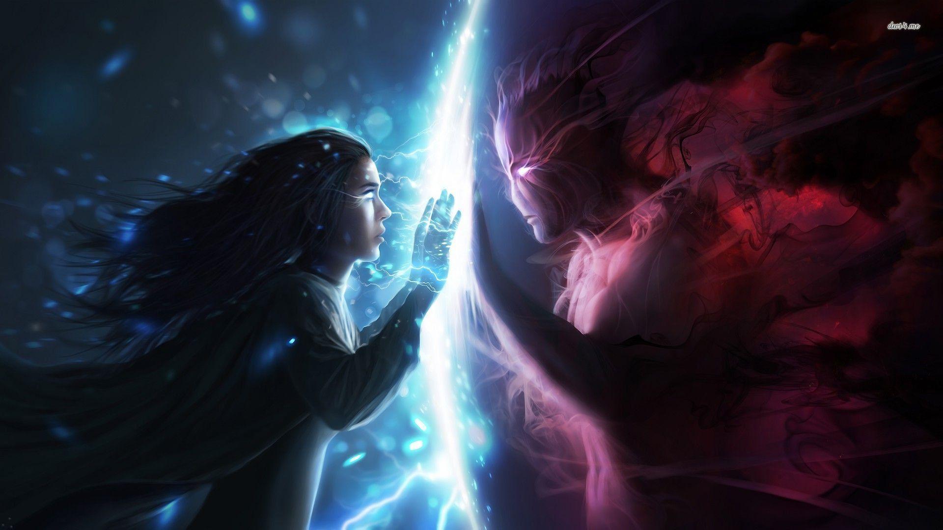 1920x1080 Angel And Demon Wallpaper