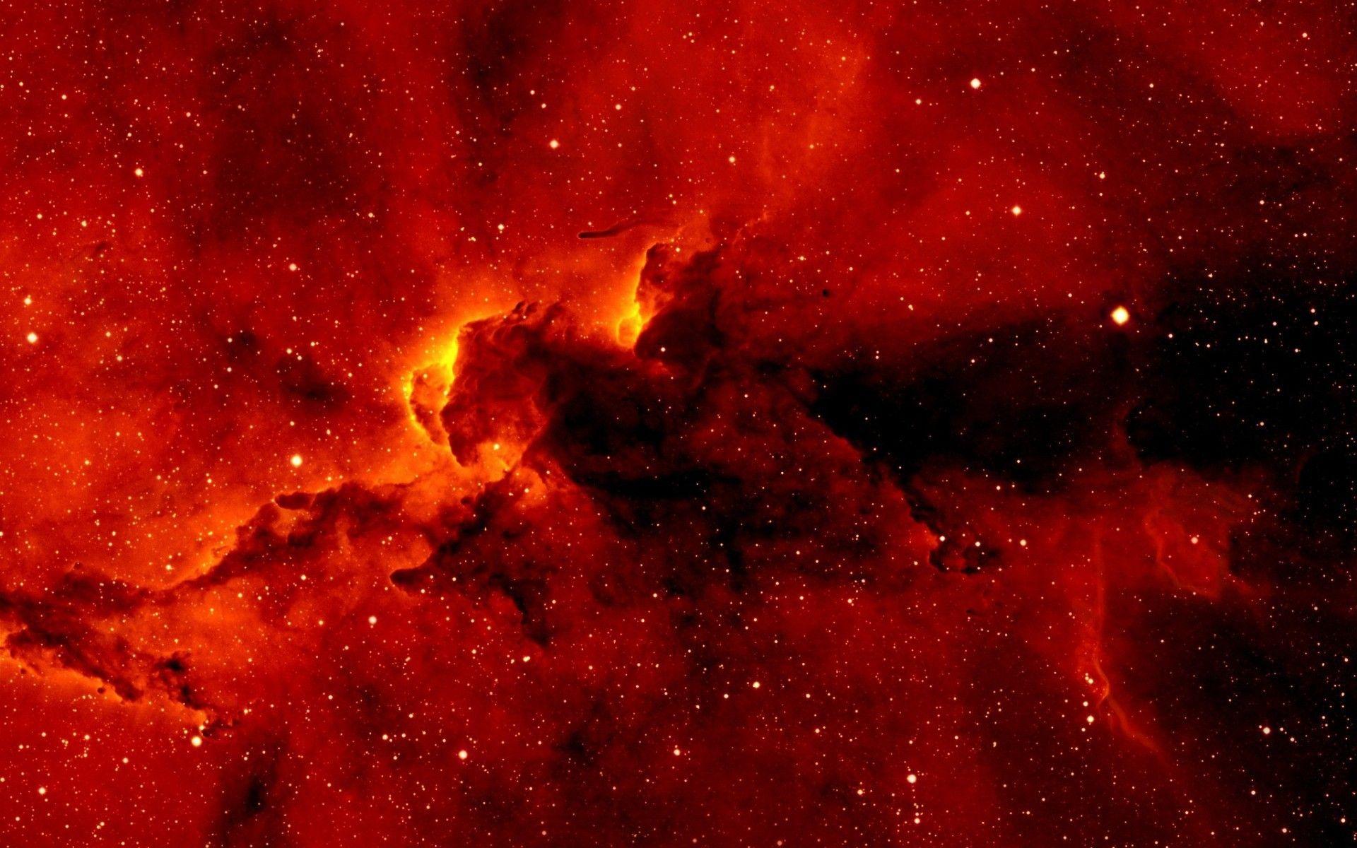 1920x1200 Bright red space nebula wallpaper and image, picture