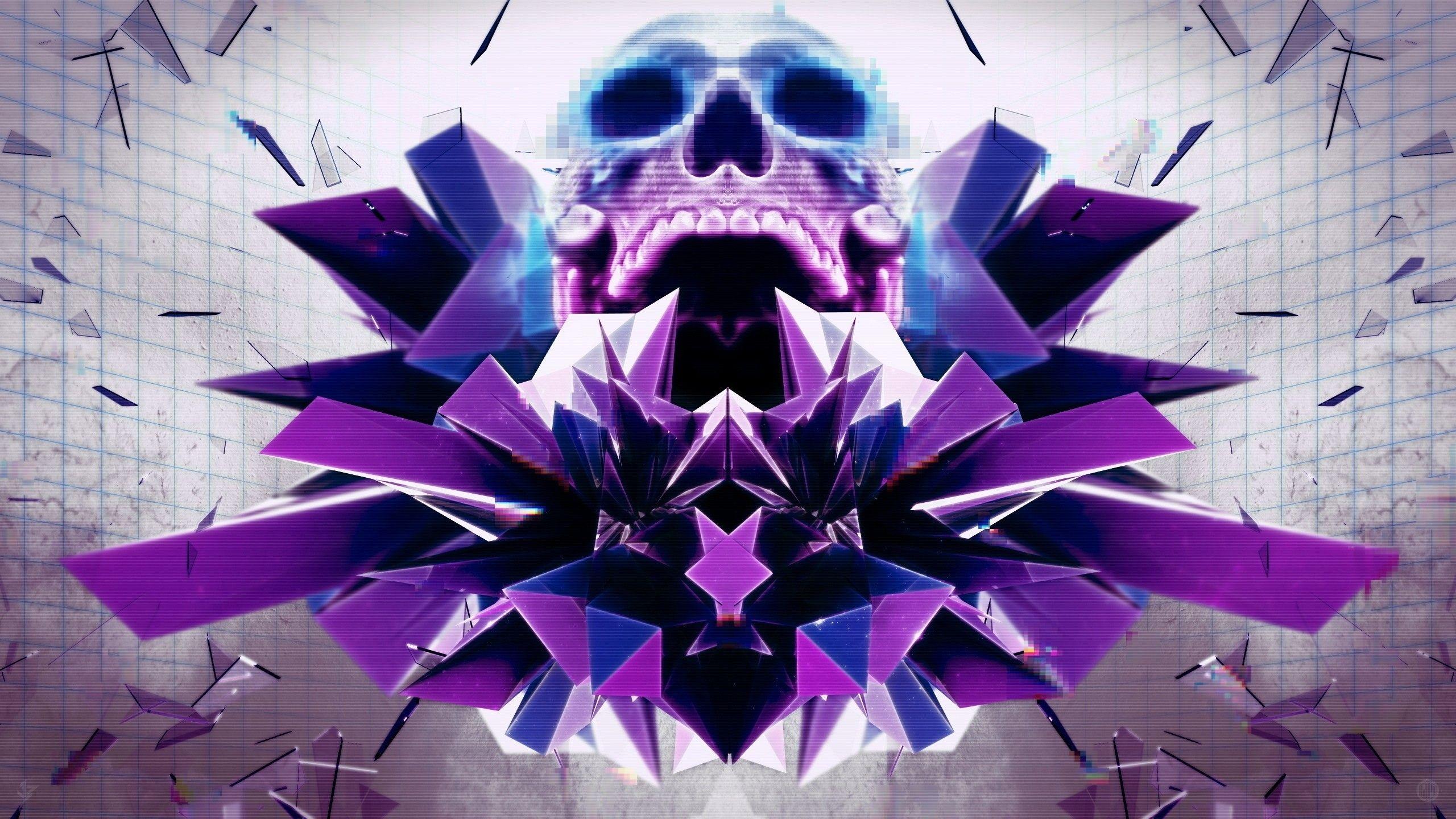 2560x1440 Abstract Skull Wallpaper