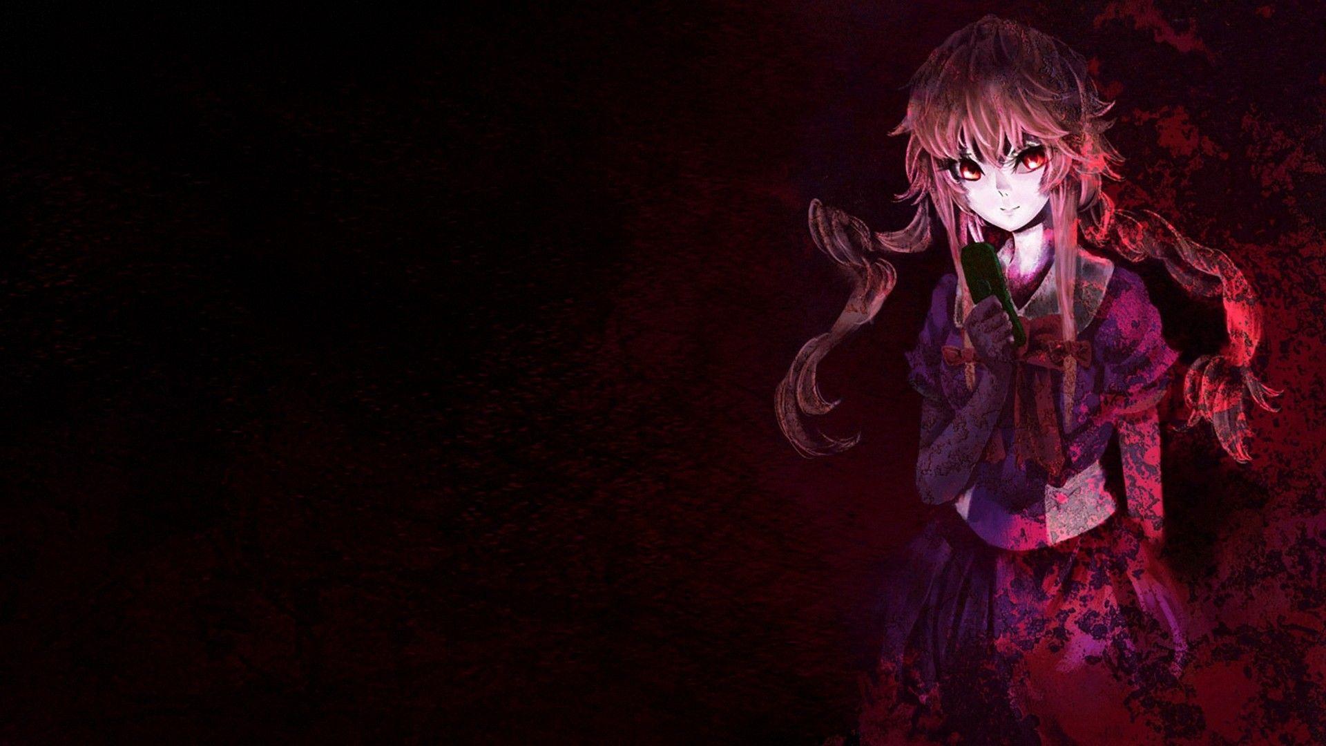 1920x1080 School uniforms skirts long hair ribbons red eyes smiling