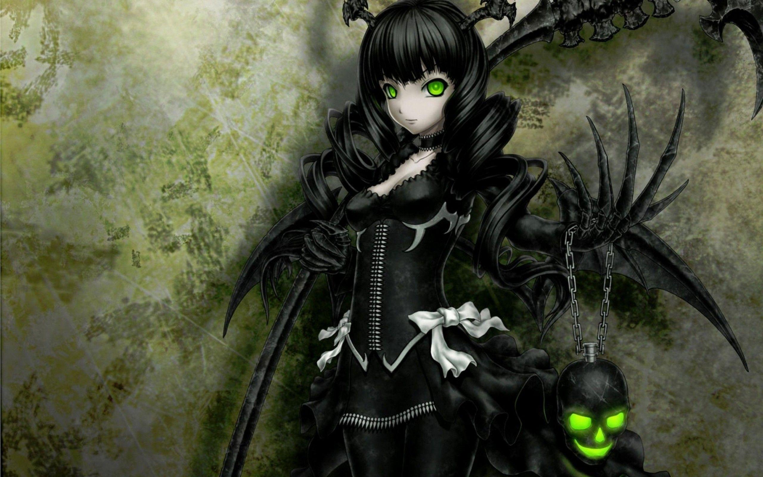 2560x1600 #anime, #anime girls, #Black Rock Shooter, #skull, #Dead