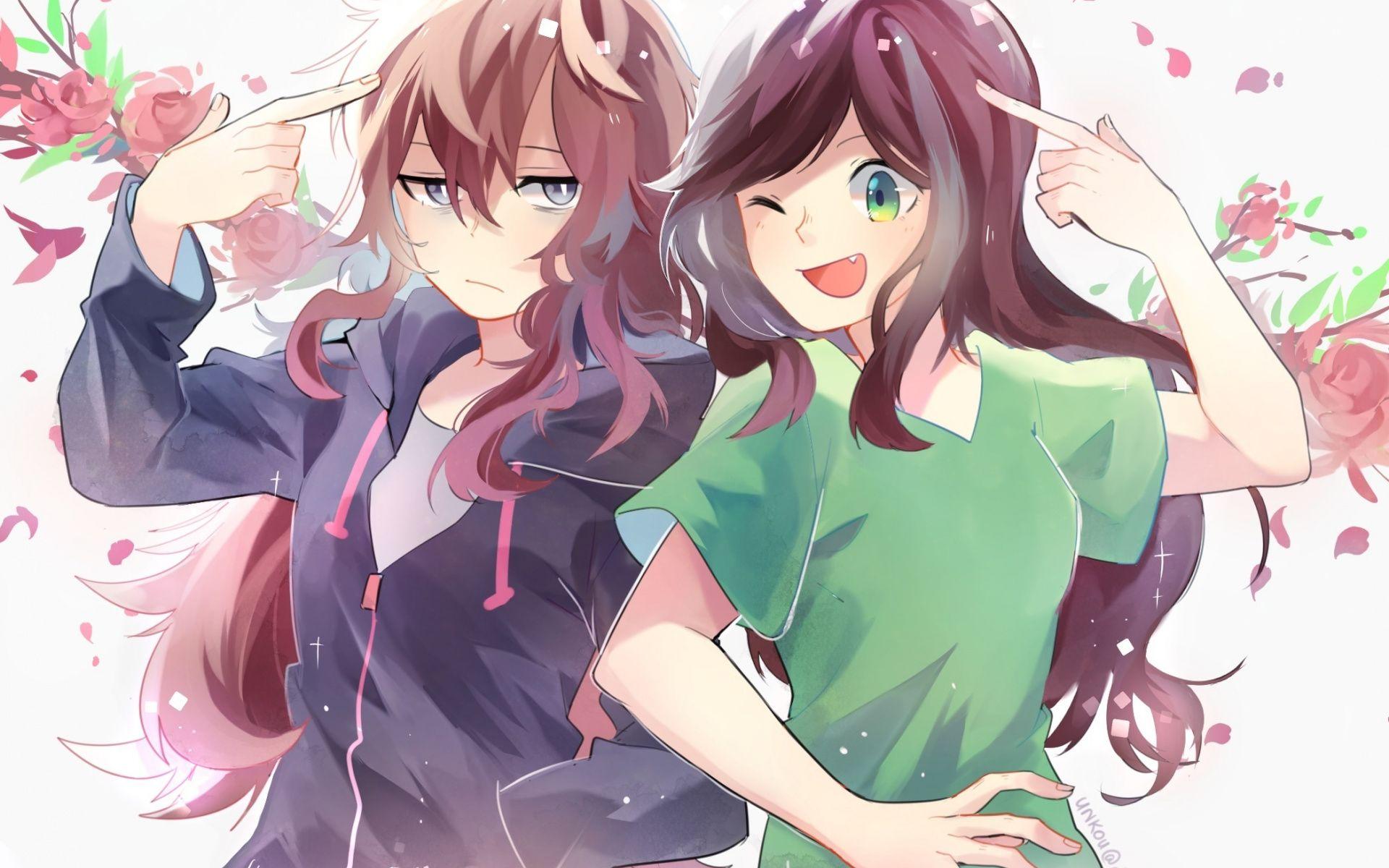 1920x1200 Download 1920x1200 wallpaper two crazy girls, fun, anime
