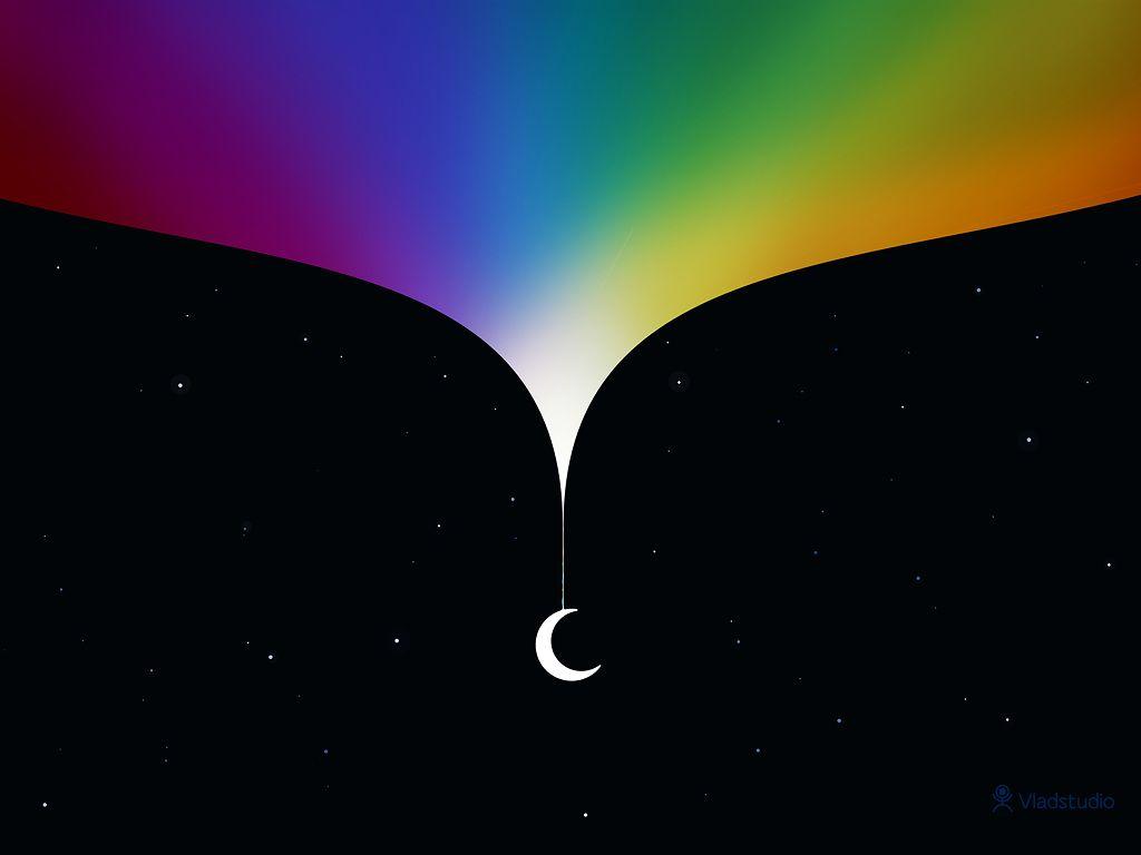 1024x768 The Bright Side Of The Moon · Desktop wallpaper · Vladstudio