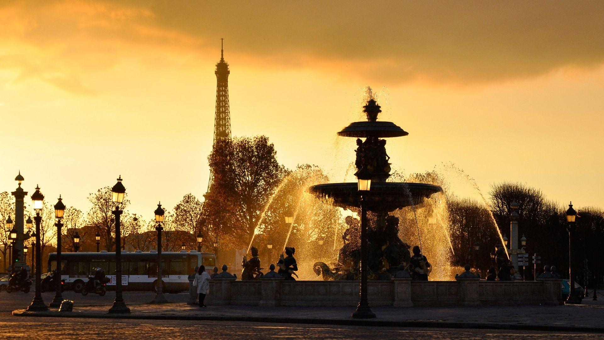 1920x1080 Download wallpaper 1920x1080 paris, france, fountains, lights