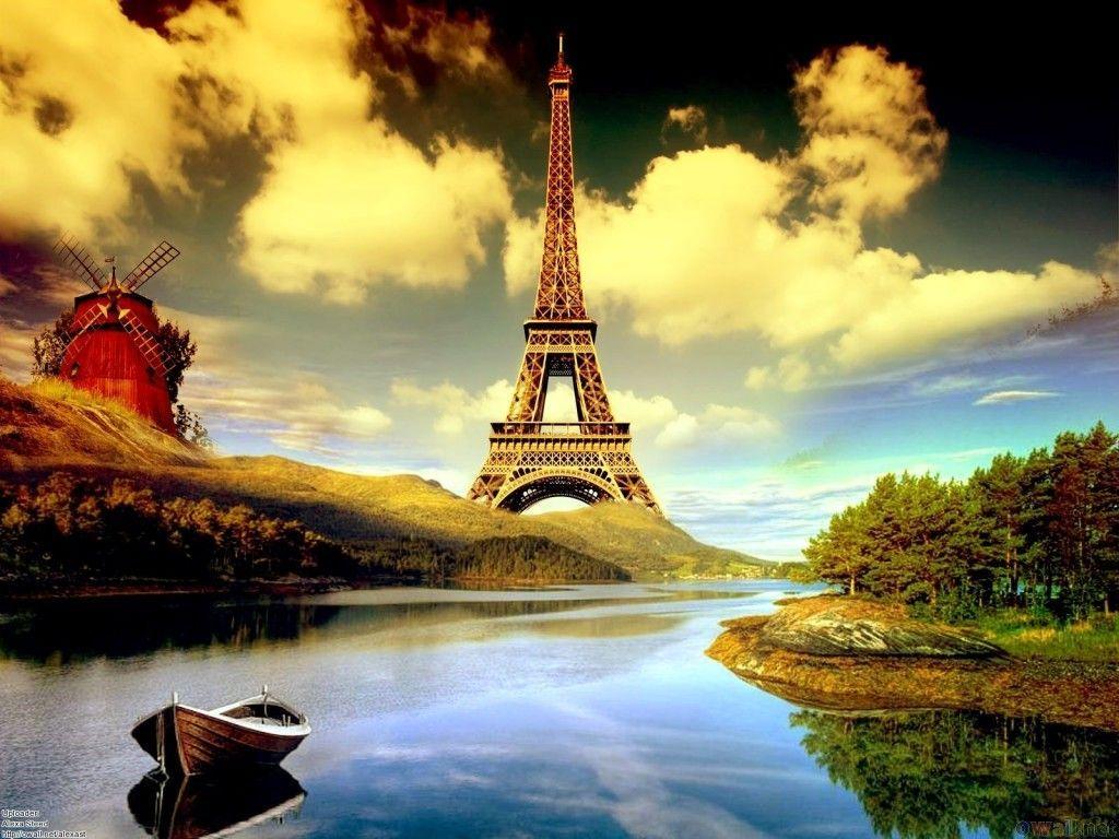 1024x768 Eiffel Tower Cartoon HD Wallpaper 1080p. Eiffel tower, Tour eiffel