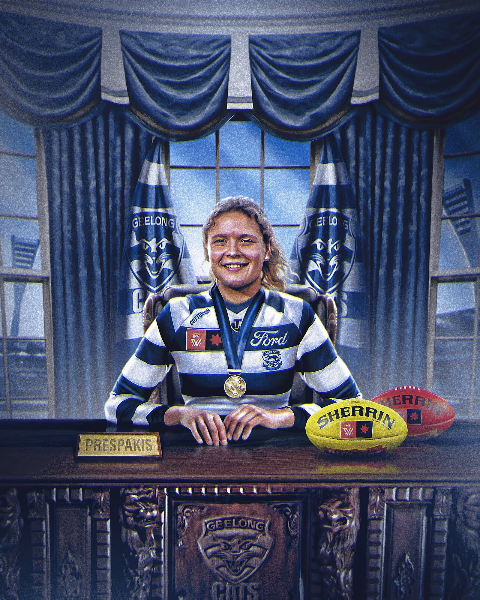 1600x2000 Geelong Cats Womens على X: Hello, it's your PRESident speaking