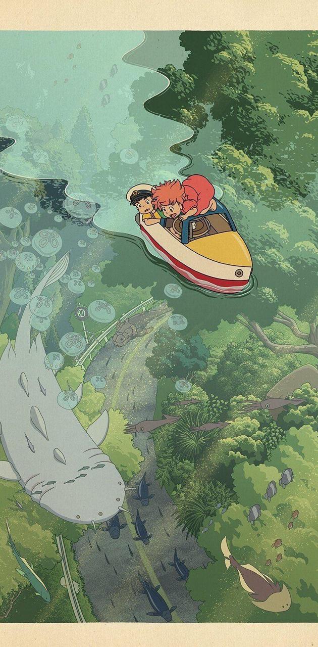 630x1280 Ponyo Phone Wallpaper