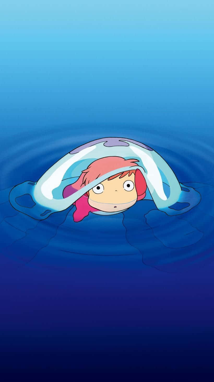 820x1459 Download Cute Ponyo Studio Ghibli Phone