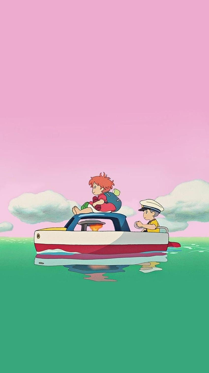 850x1511 Ponyo & Sosuke, ponyo on the cliff HD