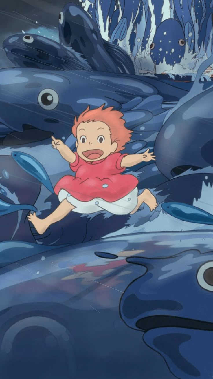 736x1308 Ponyo Wallpaper