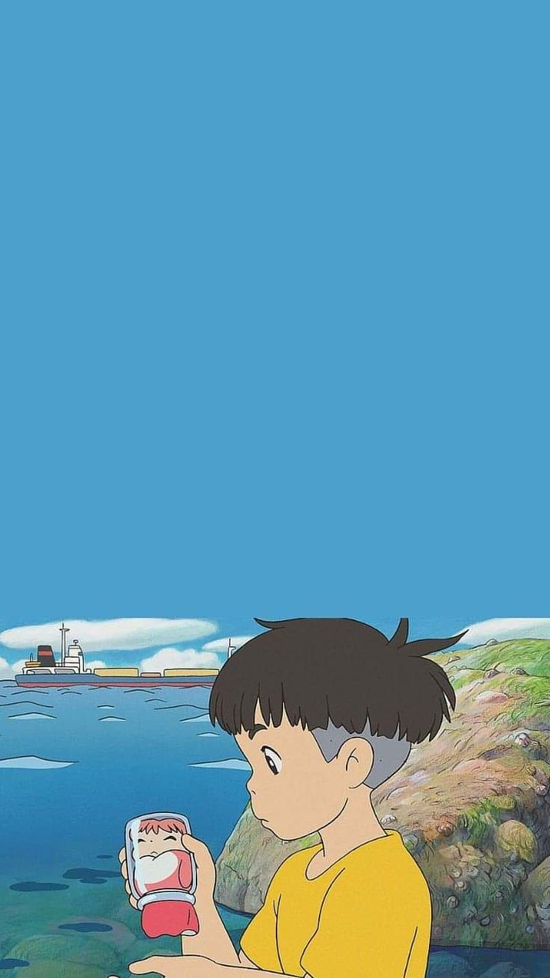 800x1423 Ponyo, anime, ghibli, studio ghibli, HD