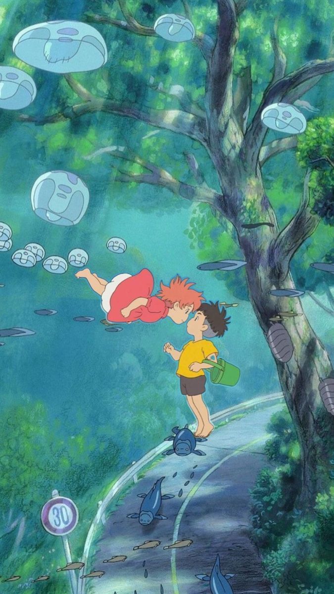 675x1200 Ponyo wallpaper. Ghibli artwork