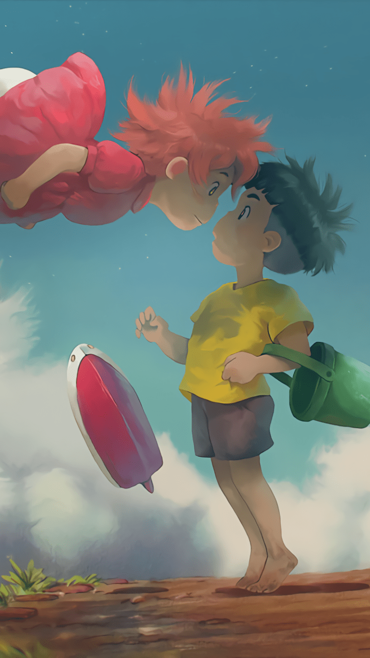 750x1334 Studio Ghibli Anime Ponyo Phone Wallpaper